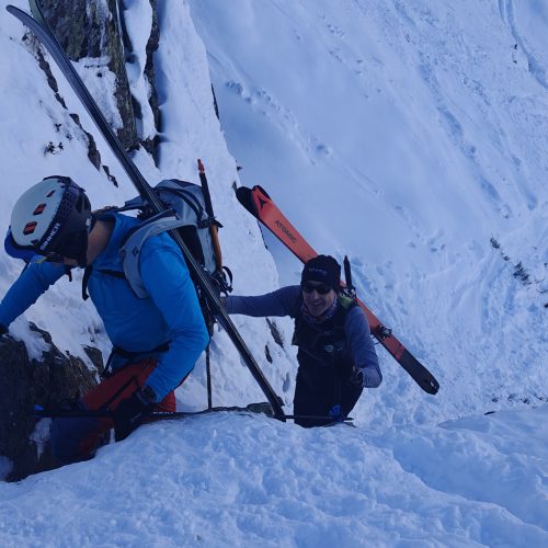 Pico Bataillence con esquís
